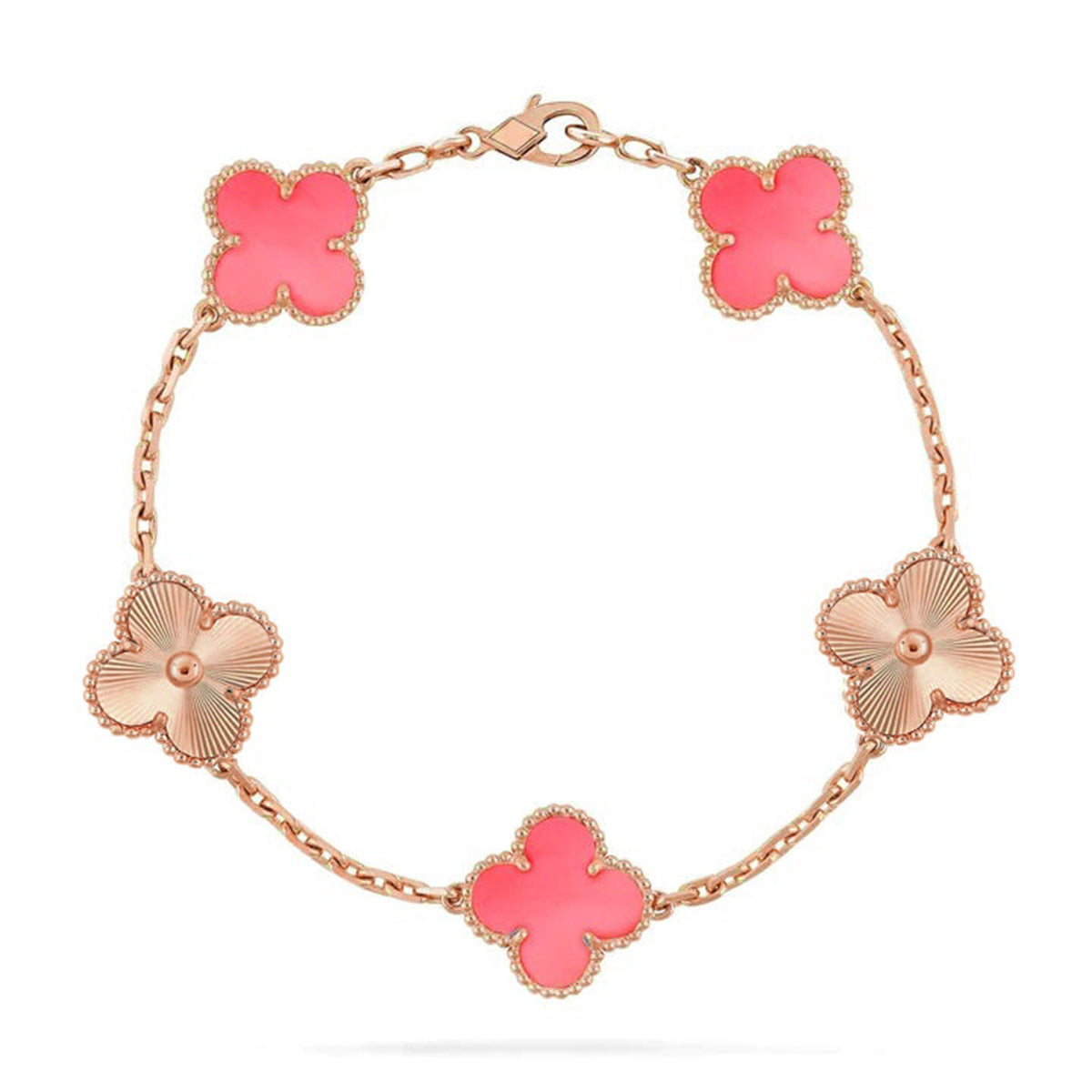 [⭐Sparkve] CLOVER 5 MOTIFS  PINK MOP BRACELET COLLECTION