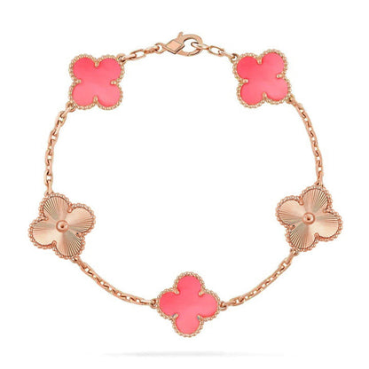 [⭐Sparkve] CLOVER 5 MOTIFS  PINK MOP BRACELET COLLECTION