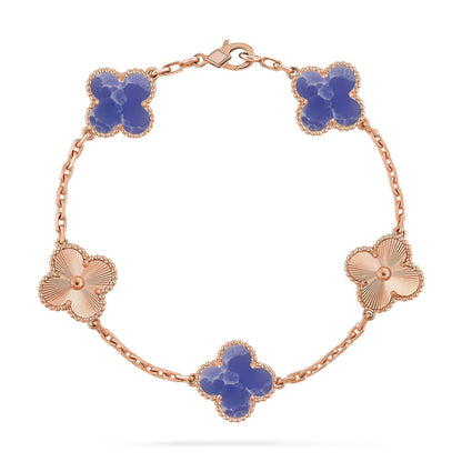 [⭐Sparkve]CLOVER 5 MOTIF BLUE VEINS BRACELET COLLECTION