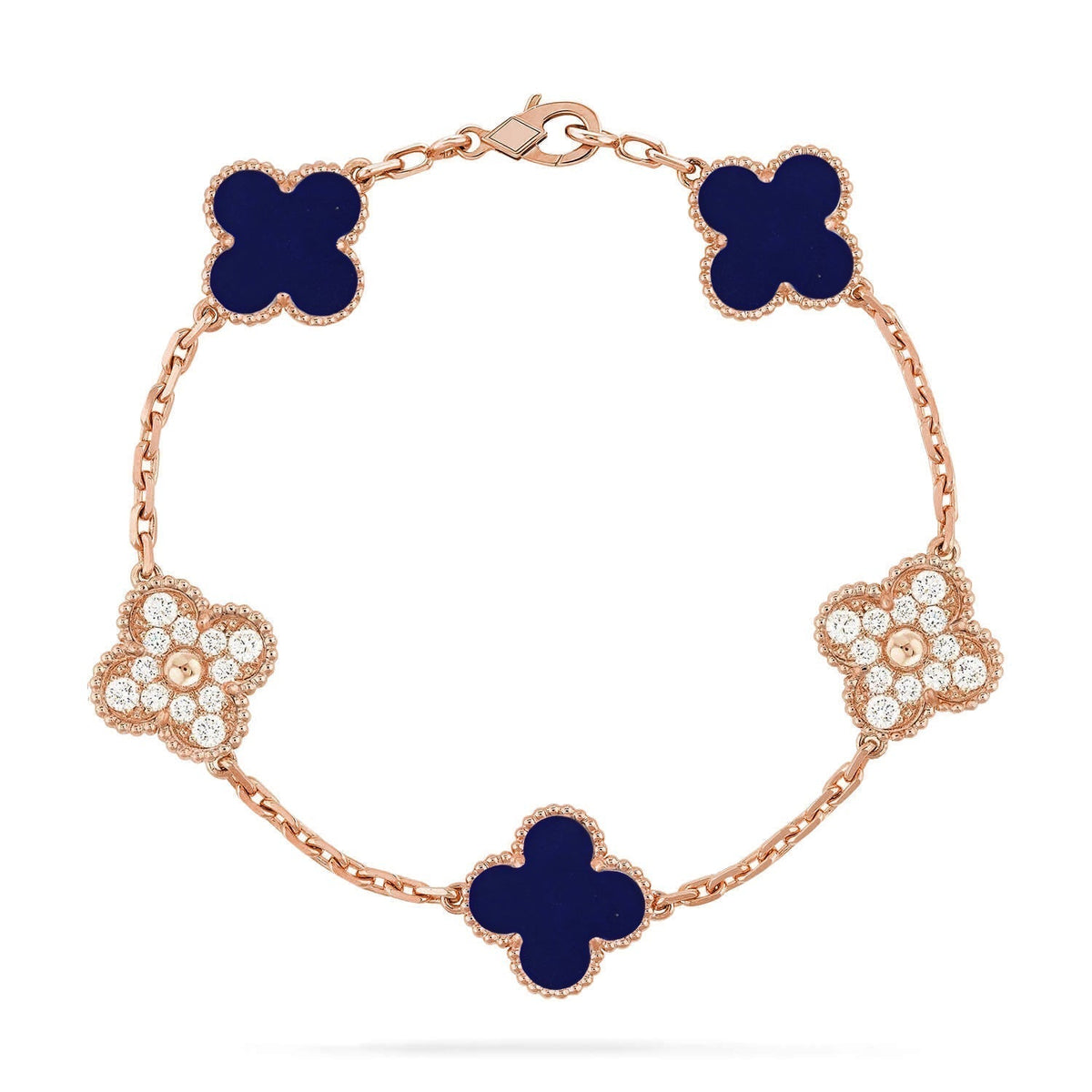 [⭐Sparkve]CLOVER 5 MOTIF LAPIS LAZULI BRACELET COLLECTION
