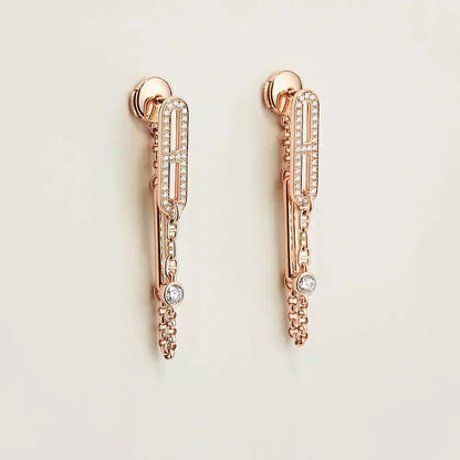 [⭐Sparkve]CHAINE CHAOS DIAMOND DROP EARRINGS