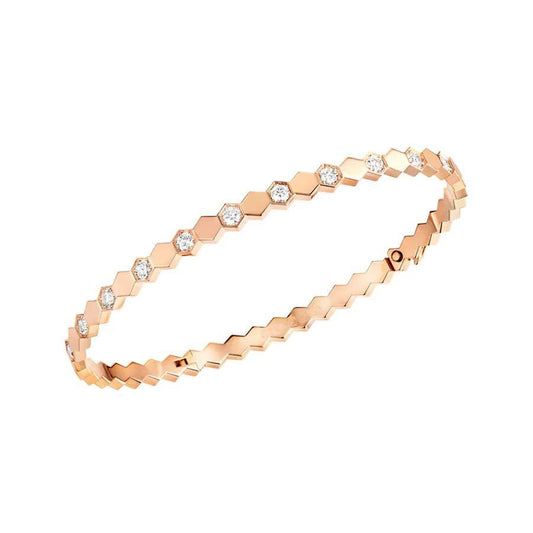 [⭐Sparkve]BEE LOVE PINK GOLD DIAMOND BRACELET