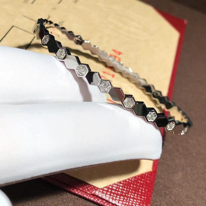 [⭐Sparkve]BEE LOVE SILVER DIAMOND BRACELET
