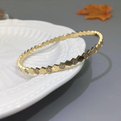 [⭐Sparkve]BEE LOVE GOLD DIAMOND BRACELET
