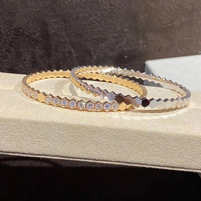 [⭐Sparkve]BEE LOVE GOLD BRACELET FULL DIAMOND