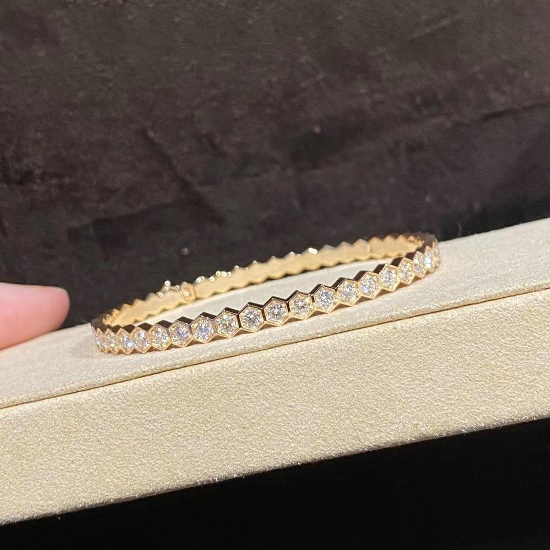 [⭐Sparkve]BEE LOVE GOLD BRACELET FULL DIAMOND