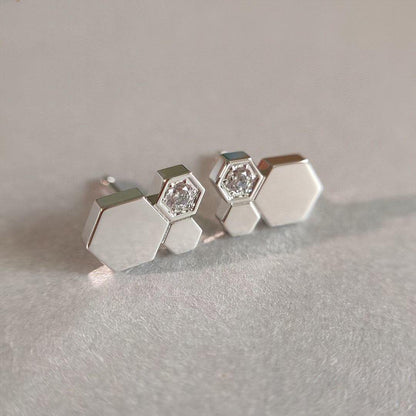 [⭐Sparkve]BEE LOVE SILVER DIAMOND EARRINGS