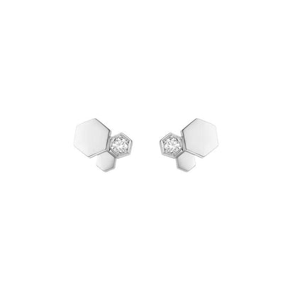 [⭐Sparkve]BEE LOVE SILVER DIAMOND EARRINGS