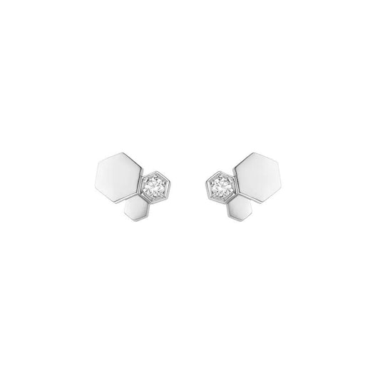 [⭐Sparkve]BEE LOVE SILVER DIAMOND EARRINGS
