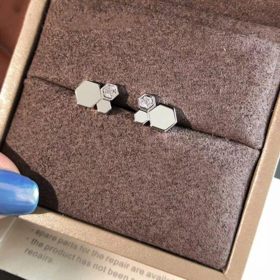 [⭐Sparkve]BEE LOVE SILVER DIAMOND EARRINGS