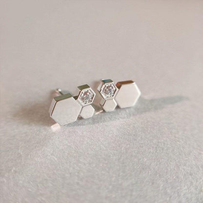 [⭐Sparkve]BEE LOVE SILVER DIAMOND EARRINGS