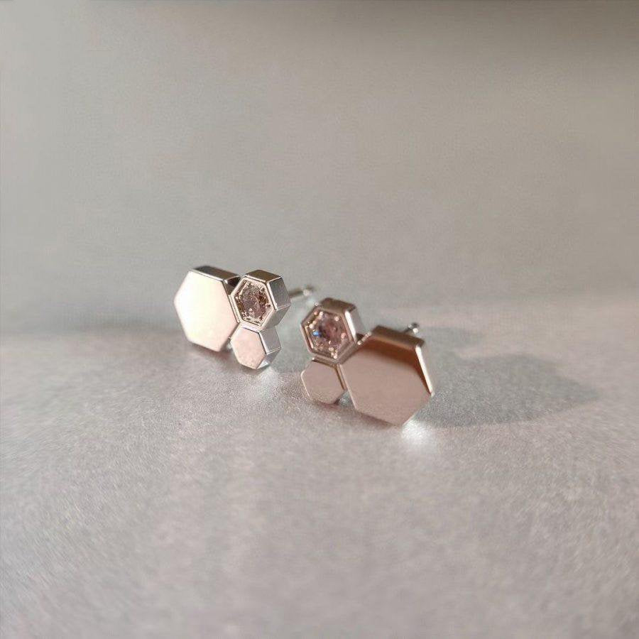 [⭐Sparkve]BEE LOVE SILVER DIAMOND EARRINGS