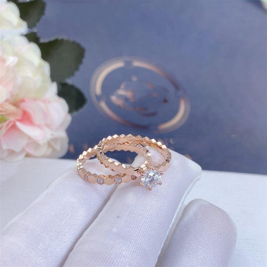 [⭐Sparkve]BEE LOVE RING PINK GOLD DIAMOND