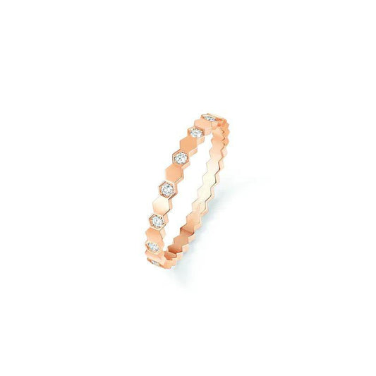 [⭐Sparkve]BEE LOVE RING PINK GOLD DIAMOND