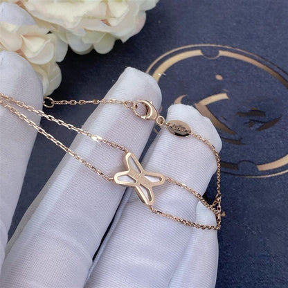 [⭐Sparkve]JEUX BRACELET WHITE MOP PINK GOLD 1 DIAMOND