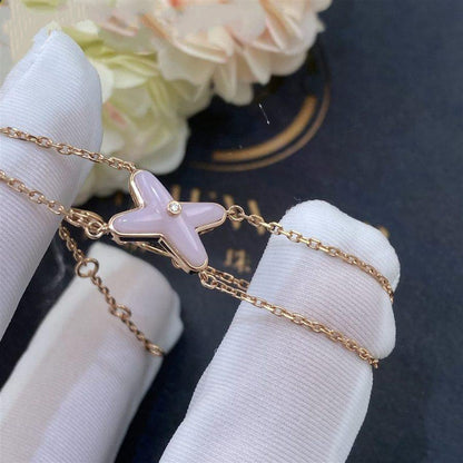 [⭐Sparkve]JEUX BRACELET PINK MOP PINK GOLD 1 DIAMOND