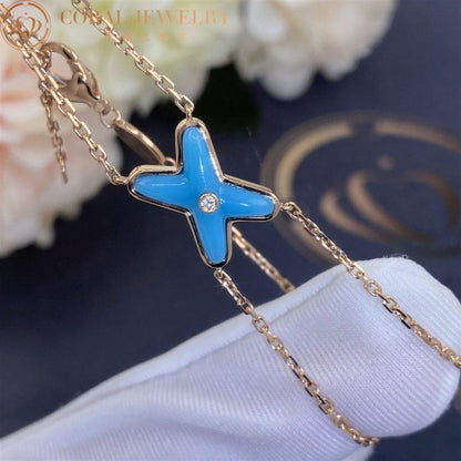 [⭐Sparkve]JEUX BRACELET TURQUOISE PINK GOLD 1 DIAMOND