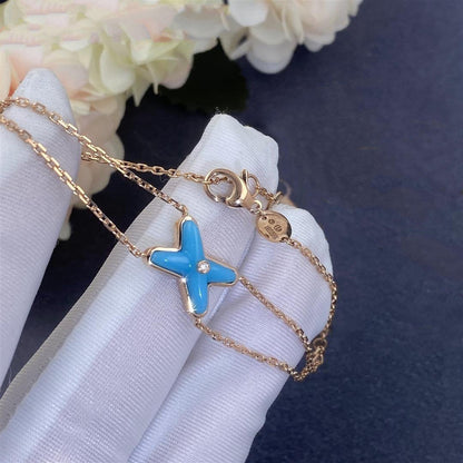 [⭐Sparkve]JEUX BRACELET TURQUOISE PINK GOLD 1 DIAMOND