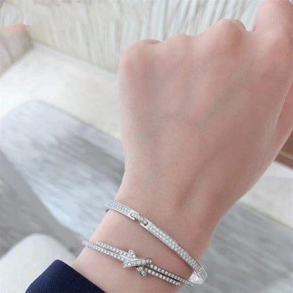 [⭐Sparkve]JEUX DE BRACELET DIAMONDS SILVER