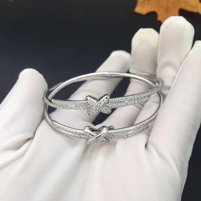 [⭐Sparkve]JEUX DE BRACELET DIAMONDS SILVER