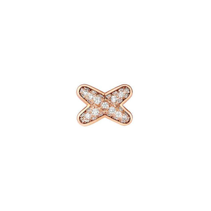 [⭐Sparkve]JEUX DE PINK GOLD DIAMOND EARRINGS