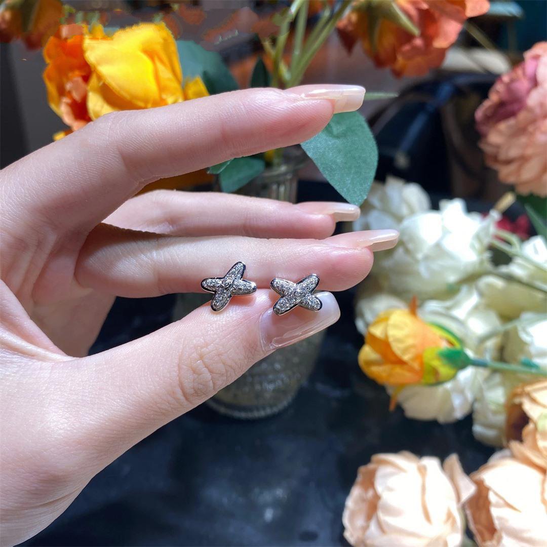 [⭐Sparkve]JEUX DE SILVER DIAMOND EARRINGS