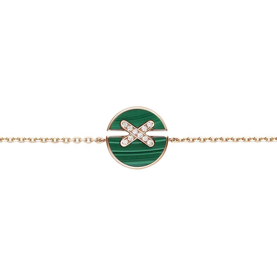 [⭐Sparkve]JEUX DE BRACELET MALACHITE PINK GOLD DIAMONDS
