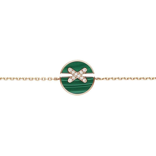 [⭐Sparkve]JEUX DE BRACELET MALACHITE PINK GOLD DIAMONDS