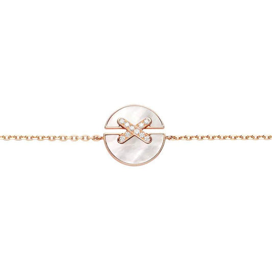 [⭐Sparkve]JEUX DE BRACELET MOP PINK GOLD DIAMONDS
