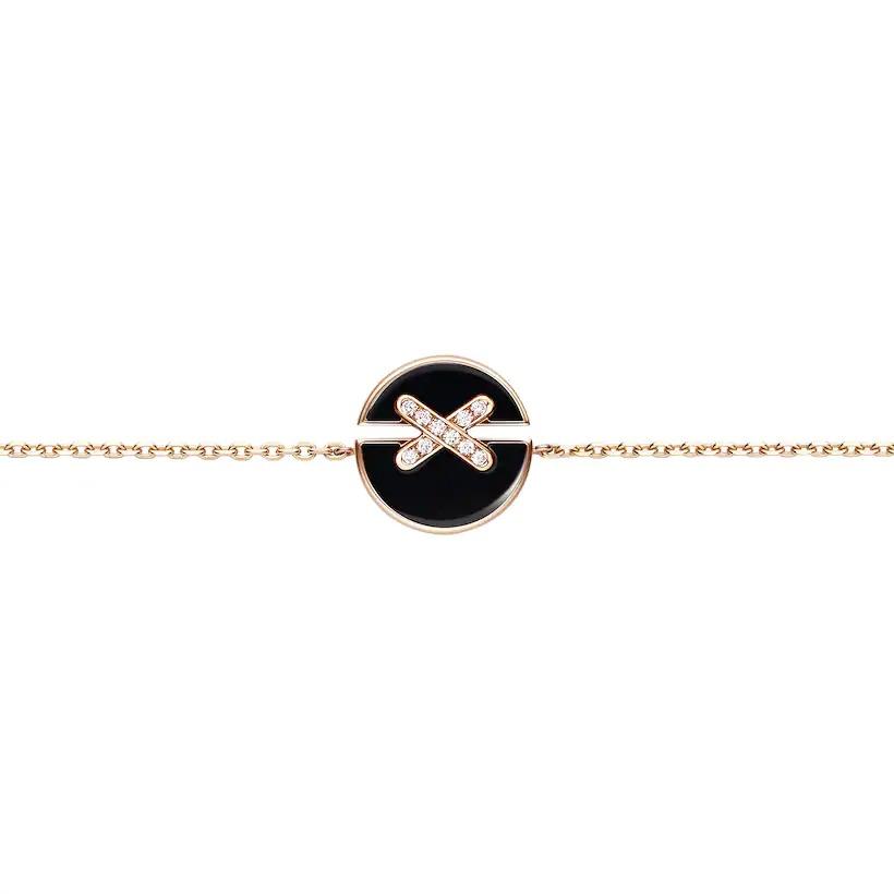 [⭐Sparkve]JEUX DE BRACELET ONYX PINK GOLD DIAMOND