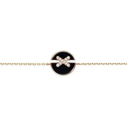 [⭐Sparkve]JEUX DE BRACELET ONYX PINK GOLD DIAMOND
