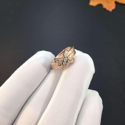 [⭐Sparkve]JEUX DE PINK GOLD DIAMOND RING