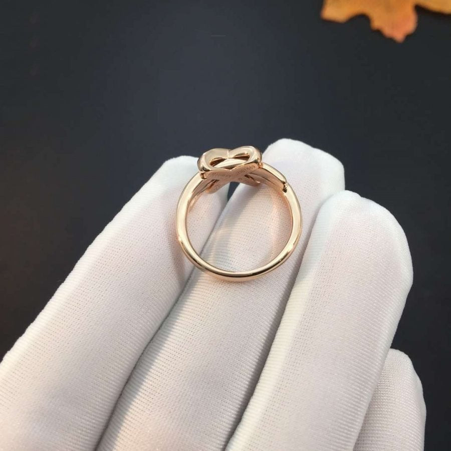 [⭐Sparkve]JEUX DE PINK GOLD DIAMOND RING