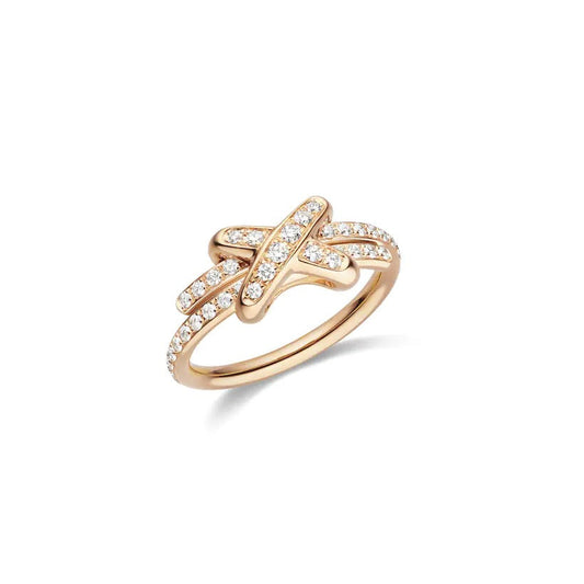 [⭐Sparkve]JEUX DE RING PINK GOLD DIAMOND