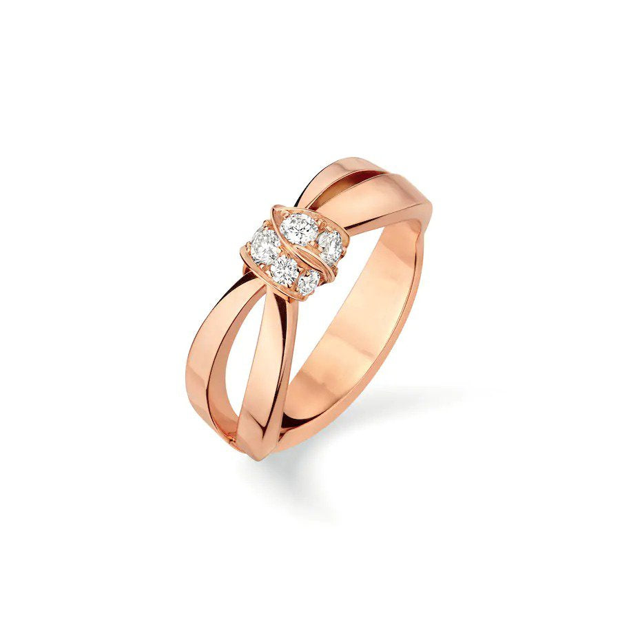 [⭐Sparkve]LIENS RING PINK GOLD DIAMOND