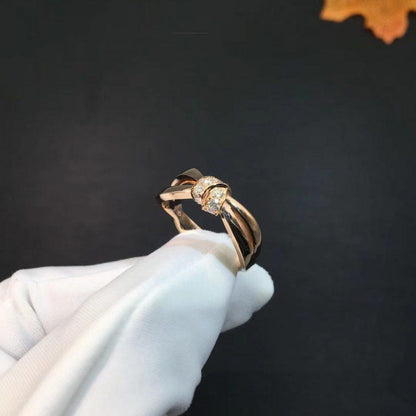 [⭐Sparkve]LIENS RING PINK GOLD DIAMOND