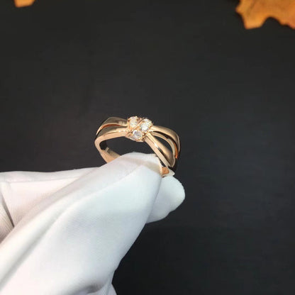 [⭐Sparkve]LIENS RING PINK GOLD DIAMOND