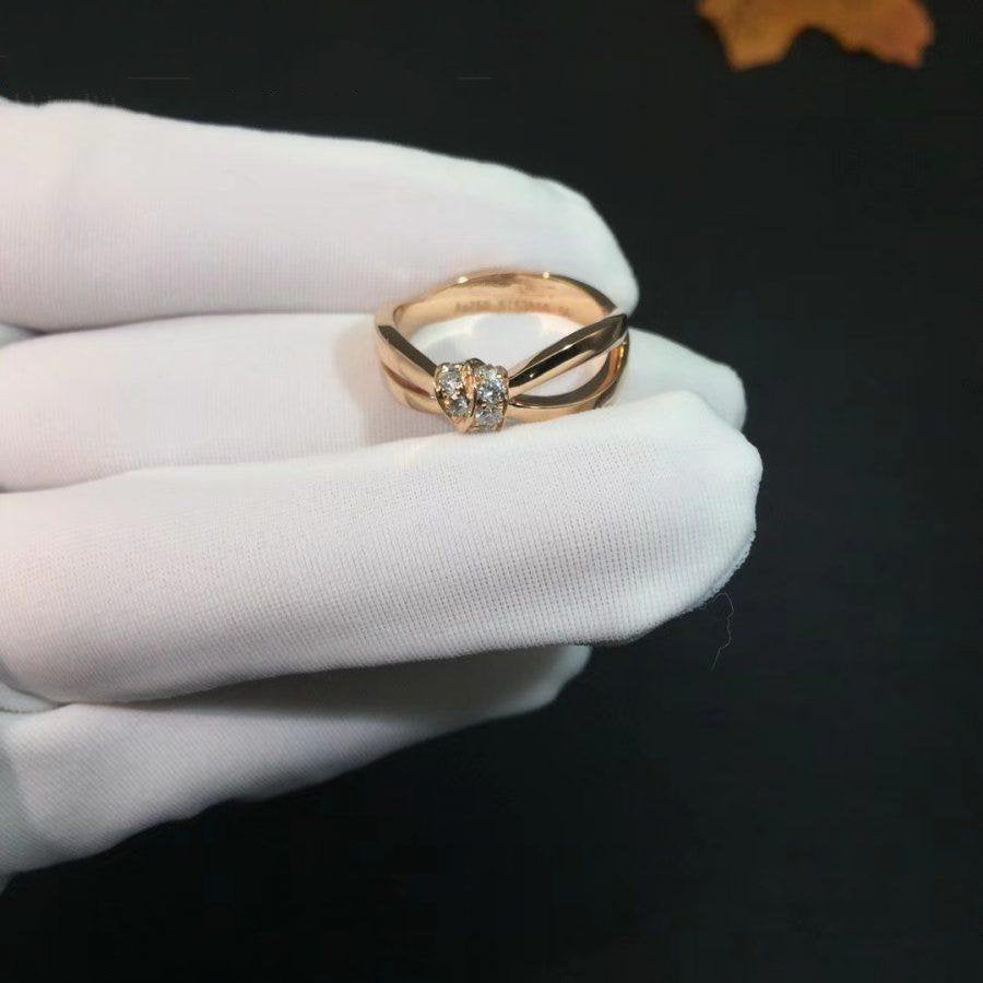 [⭐Sparkve]LIENS RING PINK GOLD DIAMOND