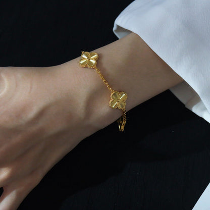 [⭐Sparkve] CLOVER 5 MOTIF LASER BRACELET COLLECTION