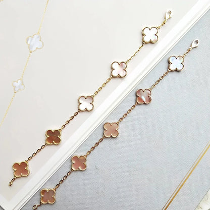 [⭐Sparkve] CLOVER 5 MOTIFS  PINK MOP BRACELET COLLECTION