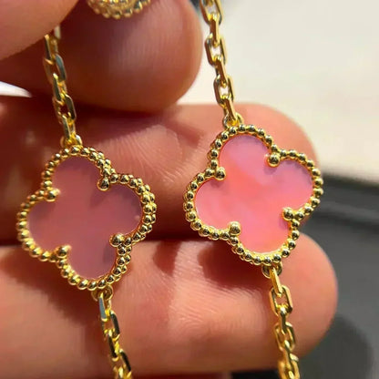 [⭐Sparkve] CLOVER 5 MOTIFS  PINK MOP BRACELET COLLECTION