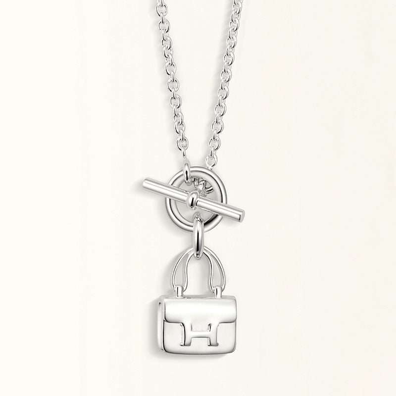 [⭐Sparkve]POP H PEDANT SILVER NECKLACE