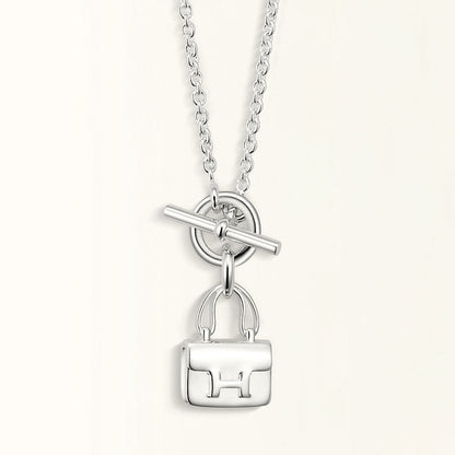 [⭐Sparkve]POP H PEDANT SILVER NECKLACE