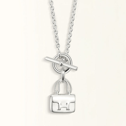[⭐Sparkve]POP H PEDANT SILVER NECKLACE