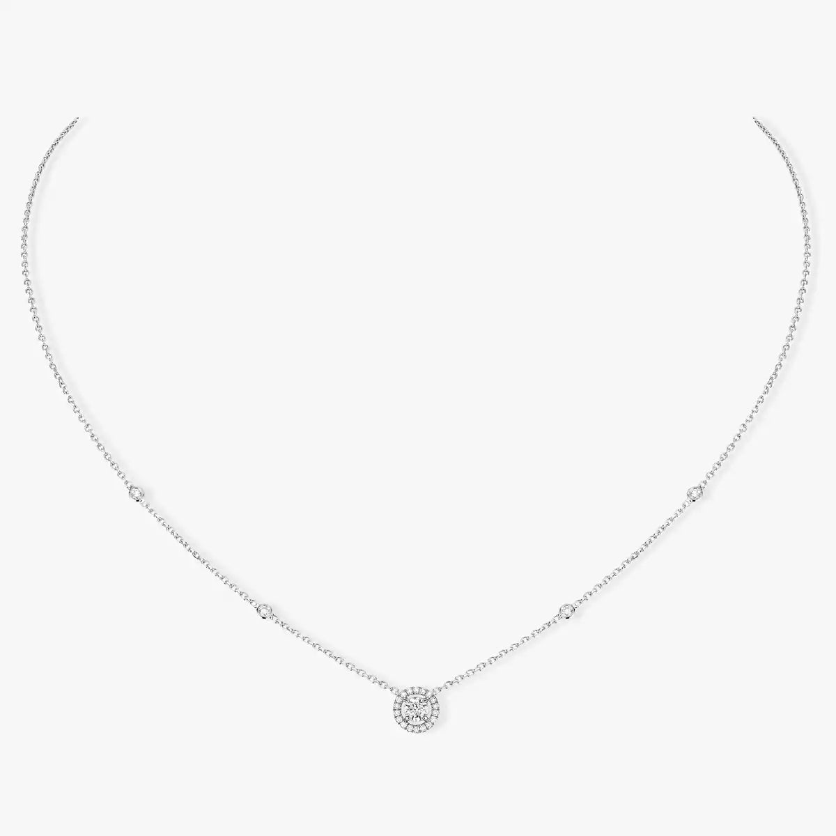 [⭐Sparkve]Diamond Necklace 0,20ct Brilliant Shape Joy