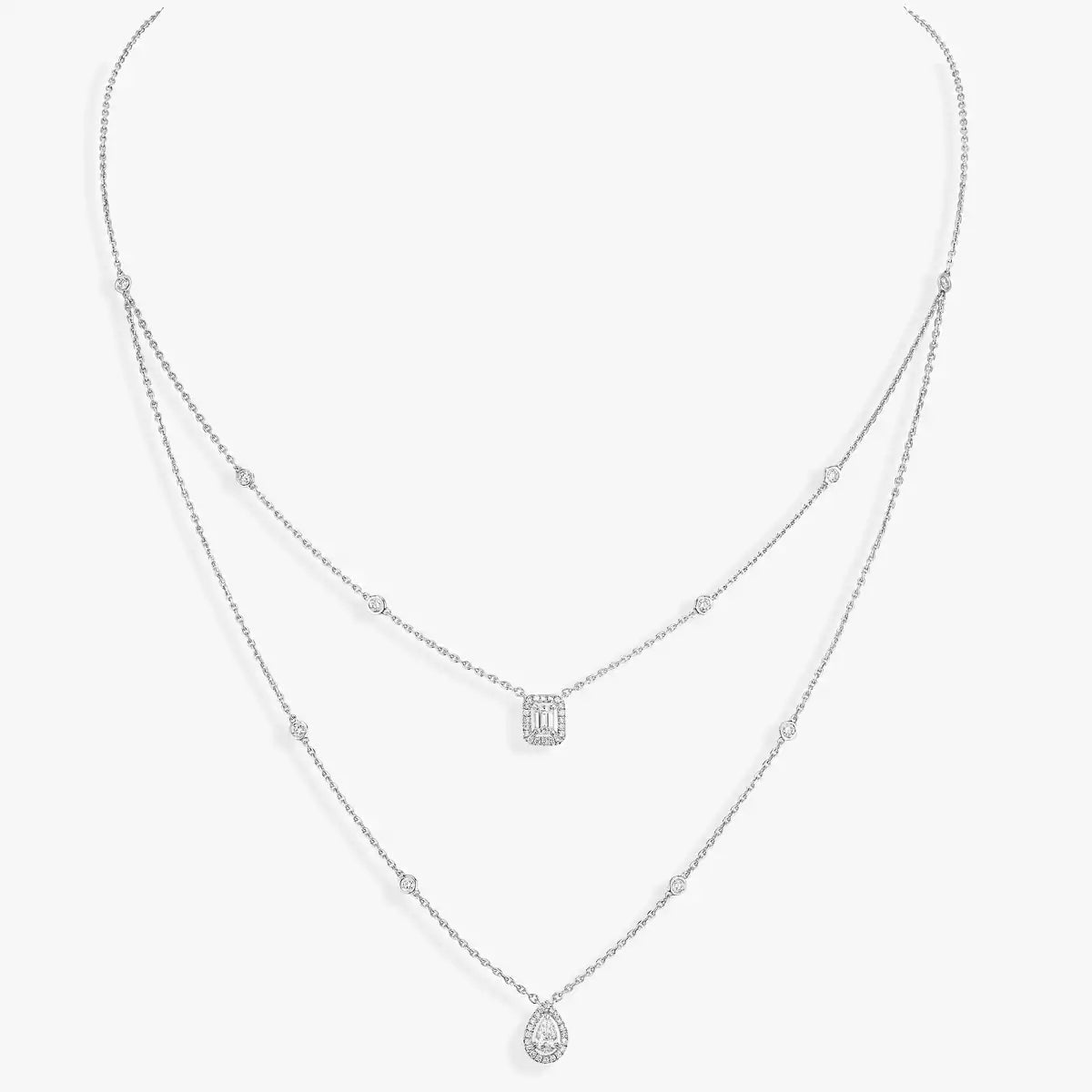 [⭐Sparkve]Diamond Necklace My Twin 2 Rows