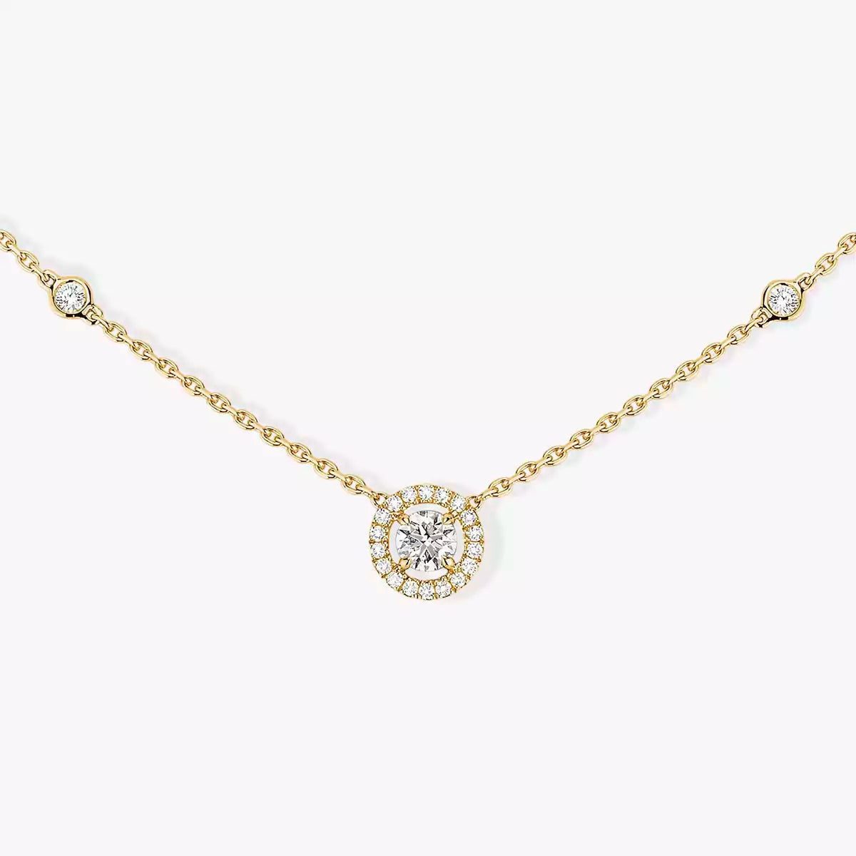[⭐Sparkve]Diamond Necklace 0,20ct Brilliant Shape Joy