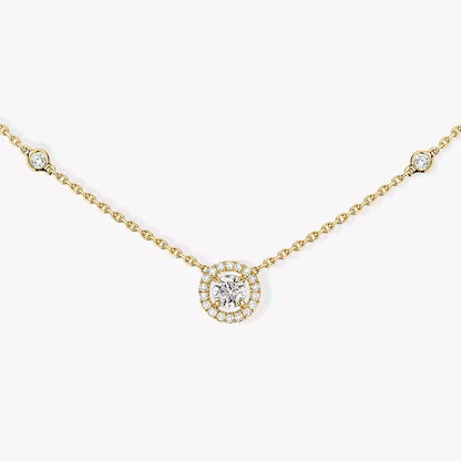 [⭐Sparkve]Diamond Necklace 0,20ct Brilliant Shape Joy