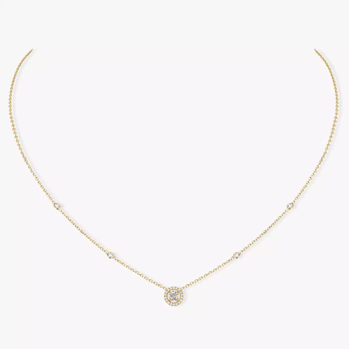 [⭐Sparkve]Diamond Necklace 0,20ct Brilliant Shape Joy