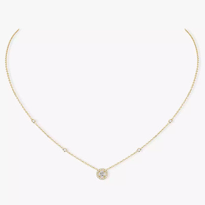 [⭐Sparkve]Diamond Necklace 0,20ct Brilliant Shape Joy